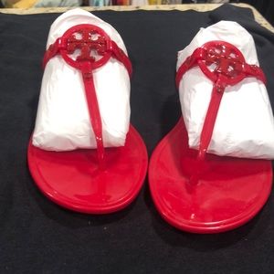 Tory Burch red jelly sandals